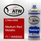 Preview: Chevrolet, Medium Red Metallic, 71 / WA9340: 400ml Sprühdose, von ATW Autoteile West.